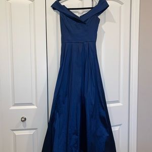 Navy Blue Long Formal Dress